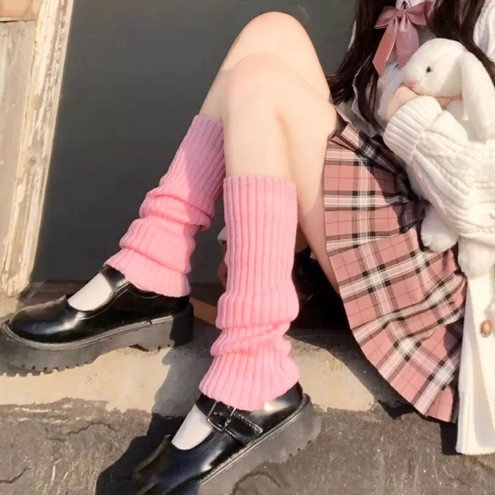 🆕Pink Knitted Leg Warmers